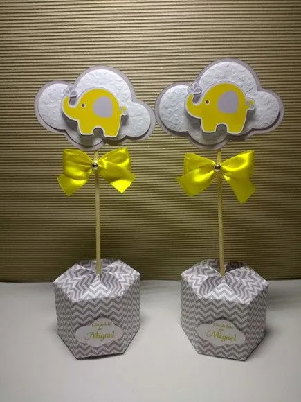 Centro de mesa elefante - artesanato de Fina Essência Papelaria Personalizada