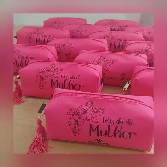 Necessaire Box Personalizada - Rosa Pink - artesanato feito à mão por Innovare Studio