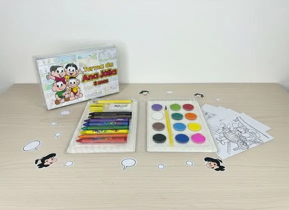 Estojo de Pintura - Turma da Monica Personalizado - artesanato de Mi Papelaria Criativa