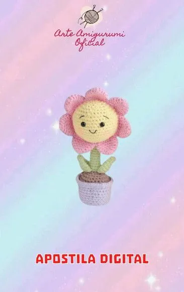 Receita Flor no Vaso - Amigurumi - feito à mão por Arte Amigurumi Oficial