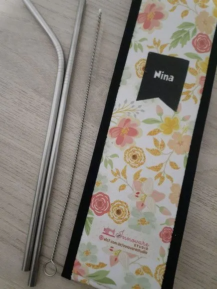 Porta canudo ecológico Frida - artesanato feito à mão por Innovare Studio