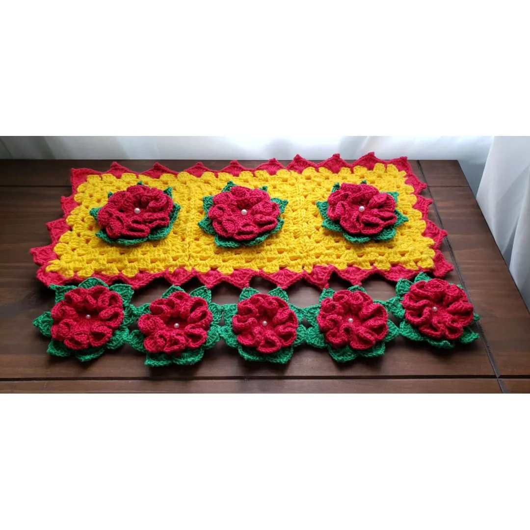 Capa para Encaixe em Crochê Tampa Vidro Fogão 51 cm x 30 cm - foto 3