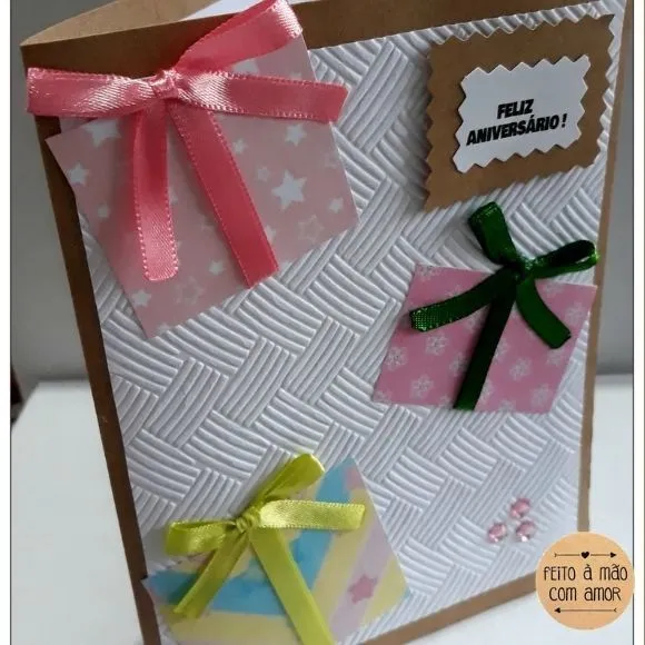 Cartão de Aniversário - Presentes I Rosas e Azuis - foto 3