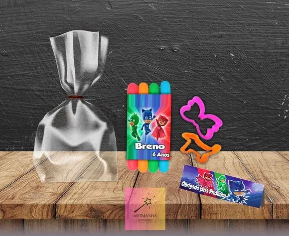 Massinha Modelar Pj Personalizada - feito à mão por Artmanha Lembrancinhas