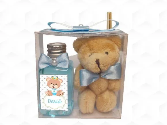 Aromatizador com Ursinho Personalizado - artesanato feito à mão por creativitybynina