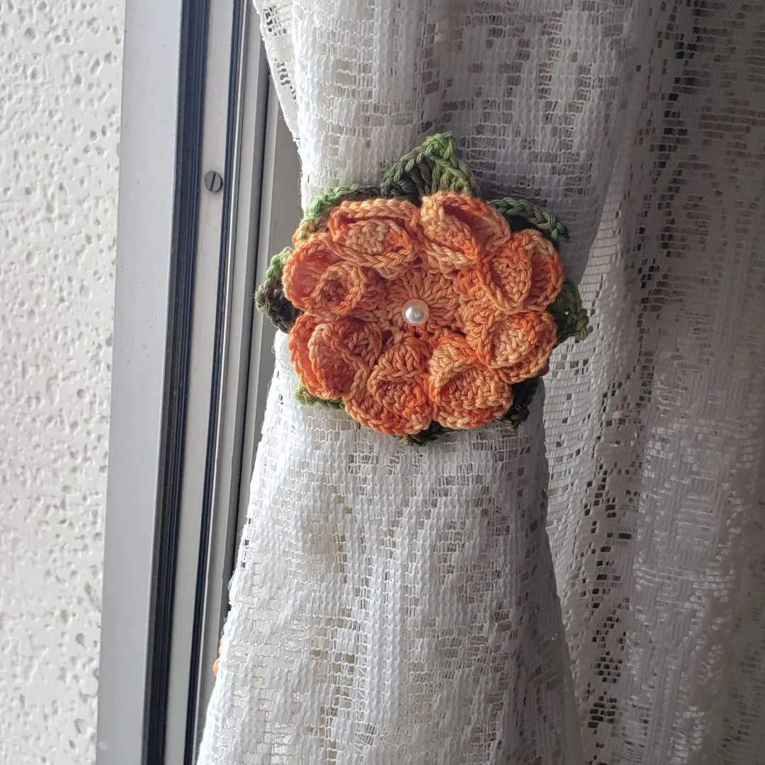 Par de Prendedores de Cortinas Laranja Mesclado - foto 3