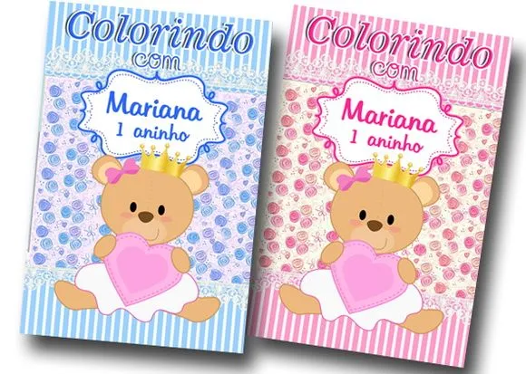 Revista de Colorir Ursa e Urso 14x10