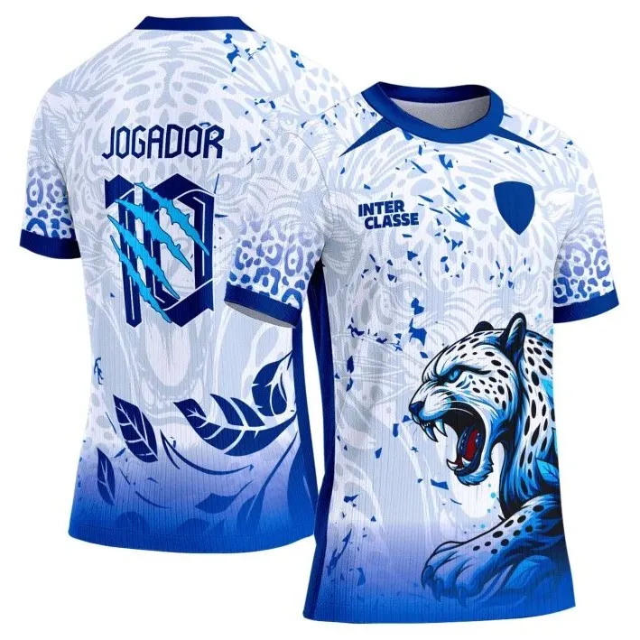 Camisa Interclasse Modelo 243 Leopardo Azul - artesanato de JD PRINT 3D