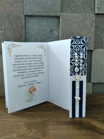 Livro de orações luxo com foto para batismo - foto 2