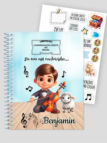 Hinário Ccb Infantil Crianças Personalizado - artesanato de PAPCRIE