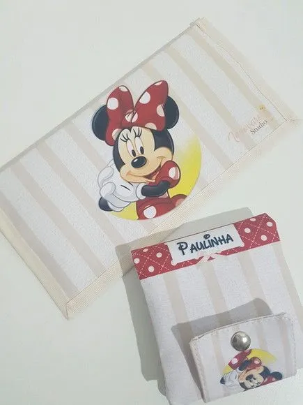 Kit nécessaire e porta absorvente - artesanato feito à mão por Innovare Studio