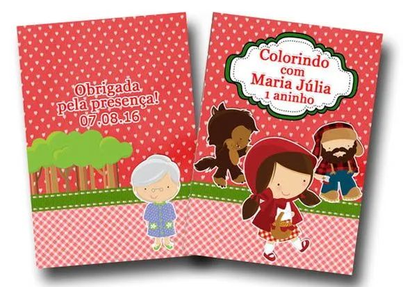 Revista colorir com história Chapeuzinho