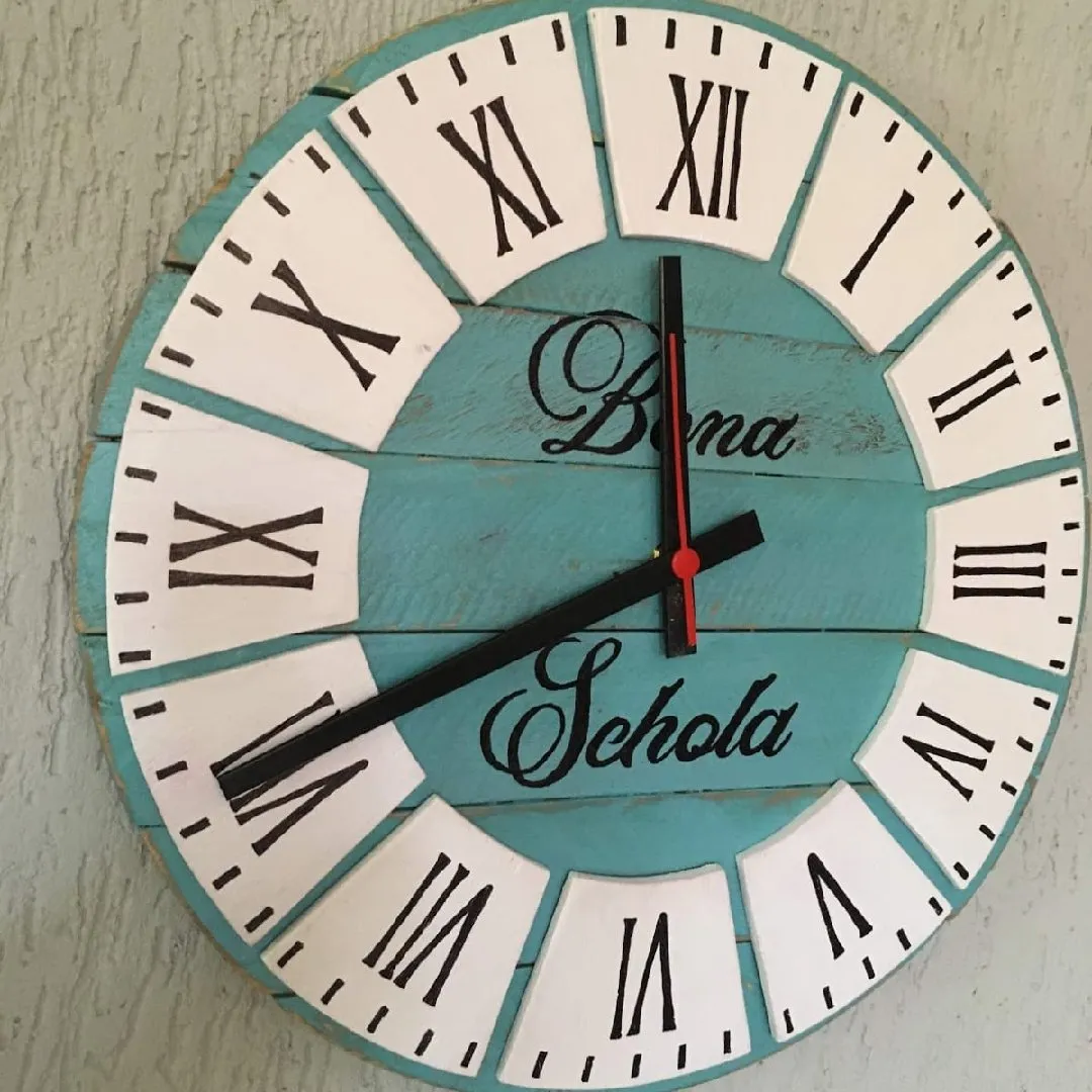 🕰️ Relógio de Parede Rústico em Madeira – 40 cm (modelo 1) - foto 3