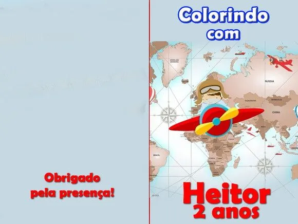 Revista Colorir Aviador Volta ao Mundo 14x10 - artesanato de PAPCRIE