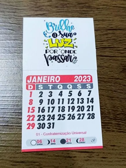 Calendário Imã de Geladeira