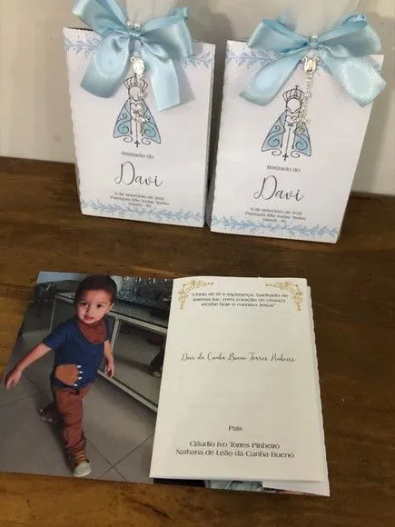 Livro de orações luxo com foto para batismo - foto 2