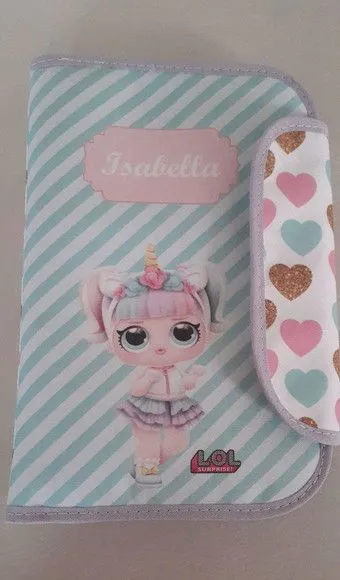 PORTA DOCUMENTOS INFANTIL - LOL UNICÓRNIO - artesanato feito à mão por Innovare Studio