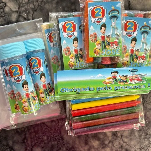 Kit Massinha + Giz + Bolha Patrulha Canina Personalizado - foto 2