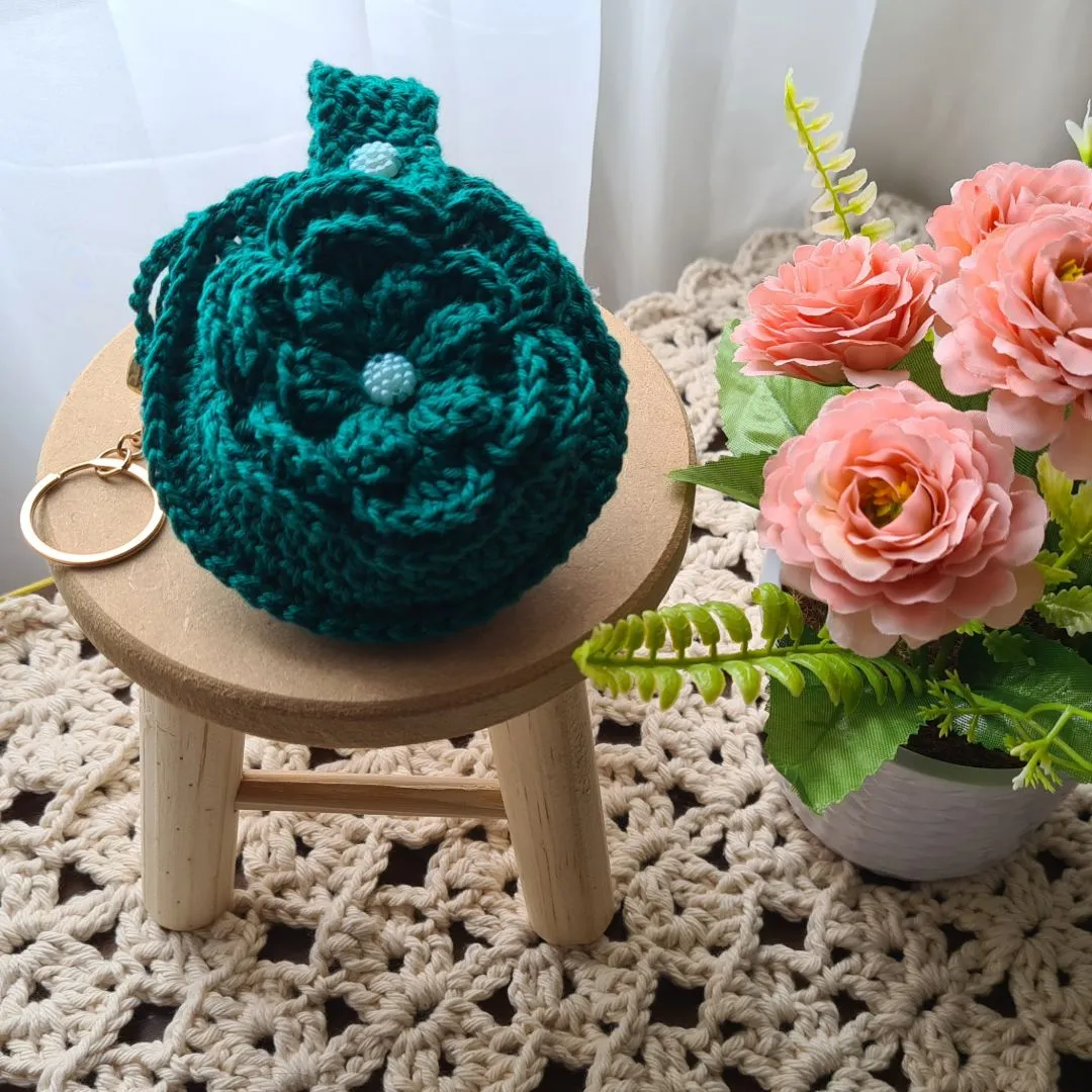 Case em Crochê para Fone de Ouvidos Verde Hera - foto 3