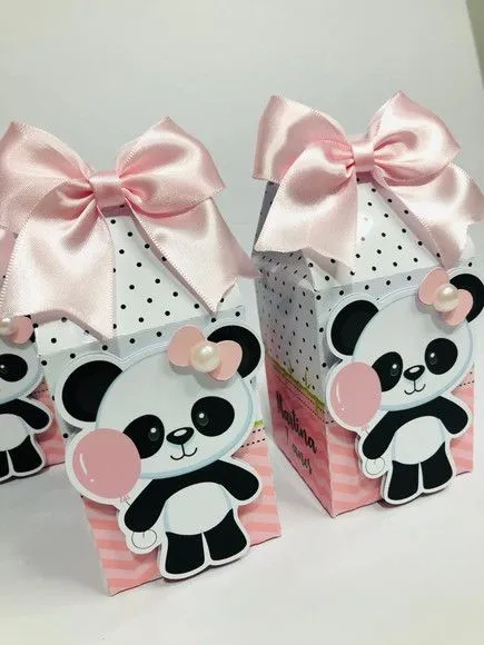 Caixa Milk Panda - artesanato de Fina Essência Papelaria Personalizada