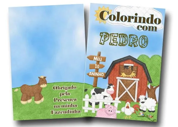 35 Revistas de colorir Fazendinha 14x10 + embalagem