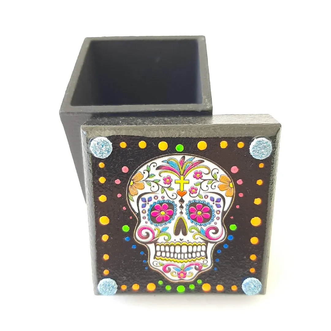 Conjunto Caixinhas Caveiras Mexicanas - artesanato de Estudio Bananeira