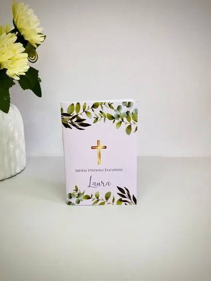 Mini Livro de Orações 7x10 - artesanato de Fina Essência Papelaria Personalizada