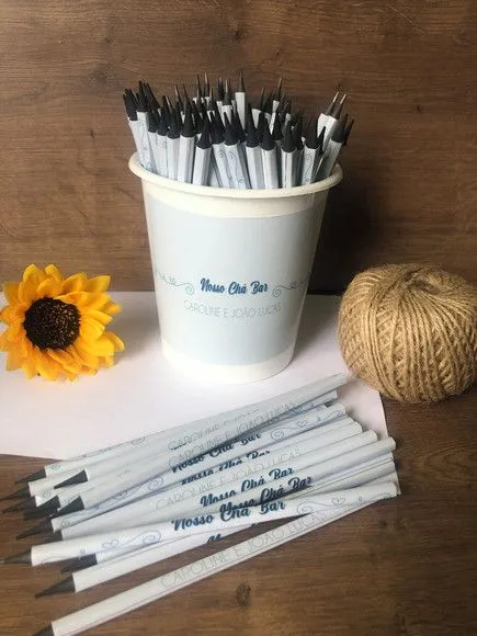 Lápis Chá bar Personalizado - artesanato feito à mão por creativitybynina