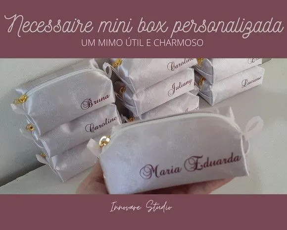 Necessaire mini box - rosê e marsala - foto 3