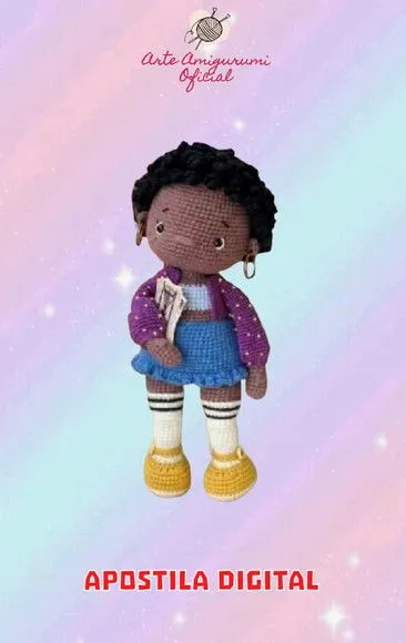 Receita Boneca Stephanie Amigurumi - feito à mão por Arte Amigurumi Oficial
