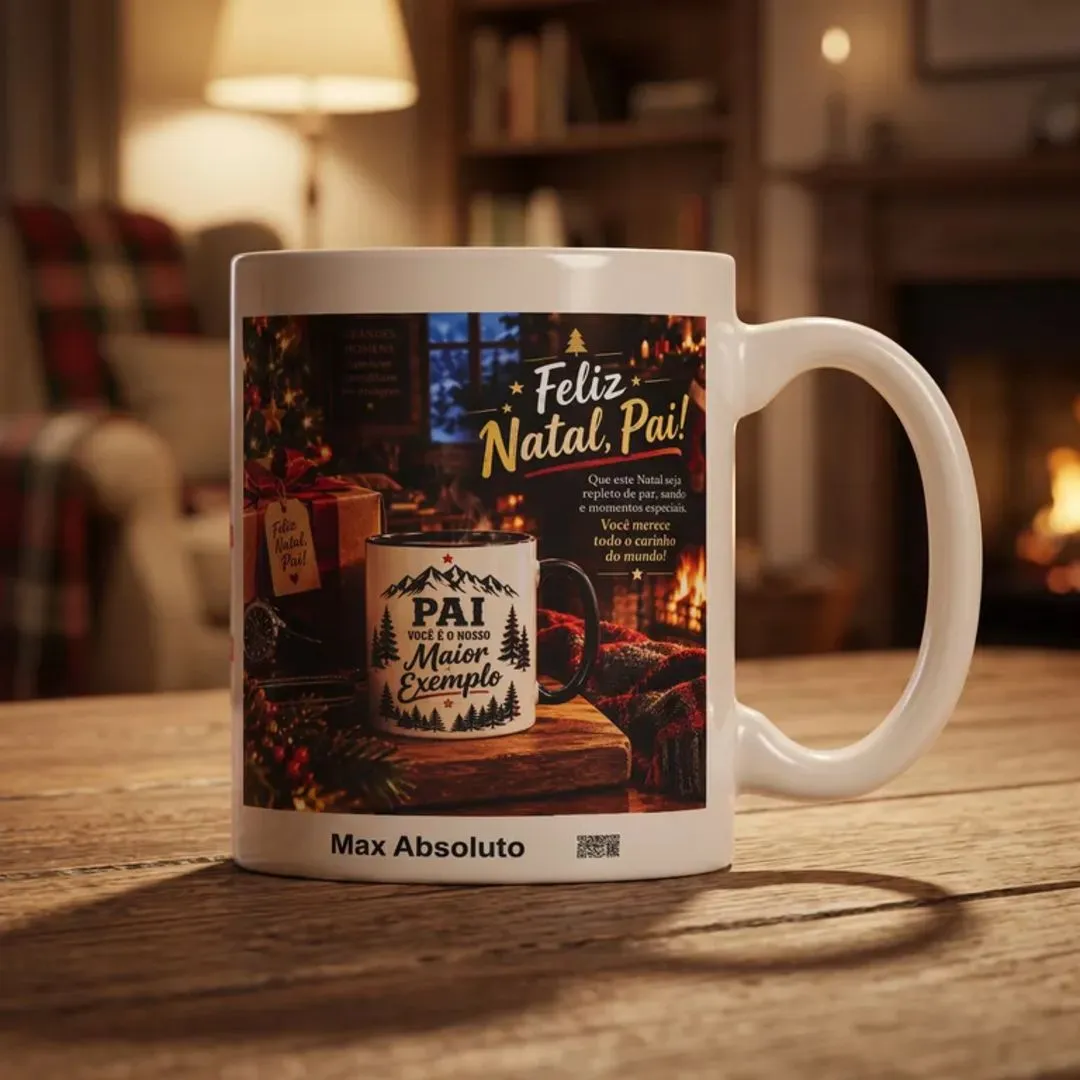 Caneca Feliz Natal Pai 325ml - foto 5