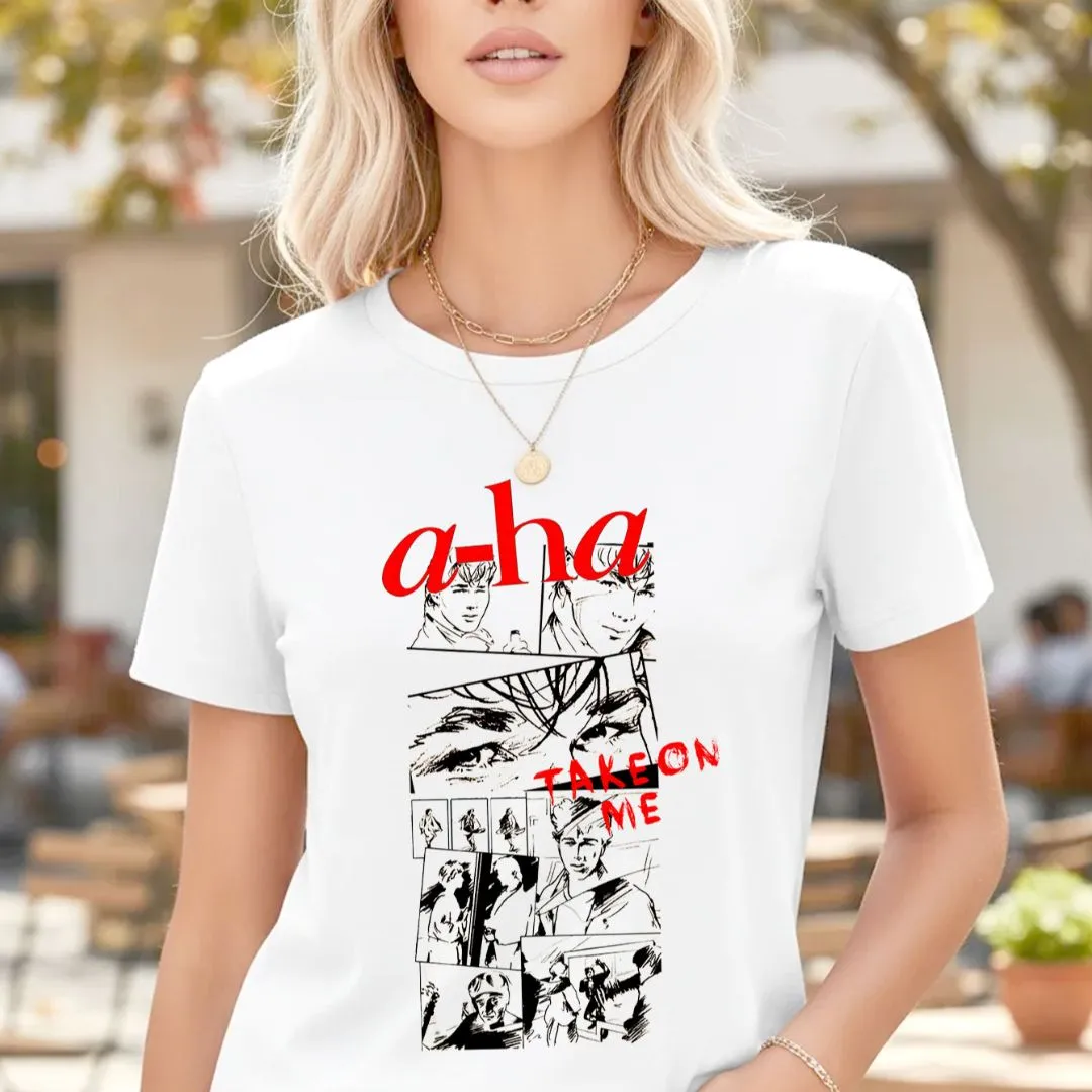 Camiseta a-Ha take on me, banda new wave clássica anos 80, estampa exclusiva tamanhos babylook e unisex - foto 2