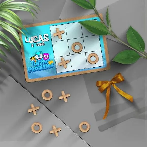 Jogo da Velha - Turma do Problens Personalizado - artesanato feito à mão por Mi Papelaria Criativa