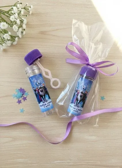 Bolha de Sabão - Frozen Personalizado - artesanato feito à mão por Mi Papelaria Criativa