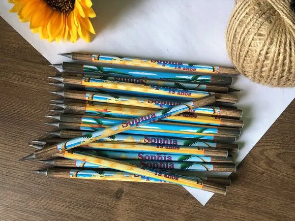 Lápis Verão Personalizado - artesanato feito à mão por creativitybynina