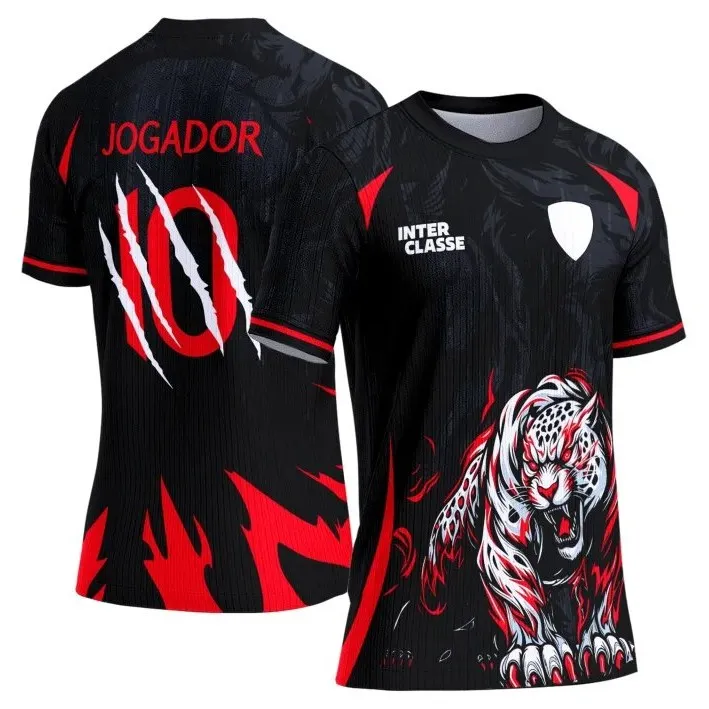 Camisa Interclasse Modelo 262 Leopardo Vermelho - artesanato de JD PRINT 3D