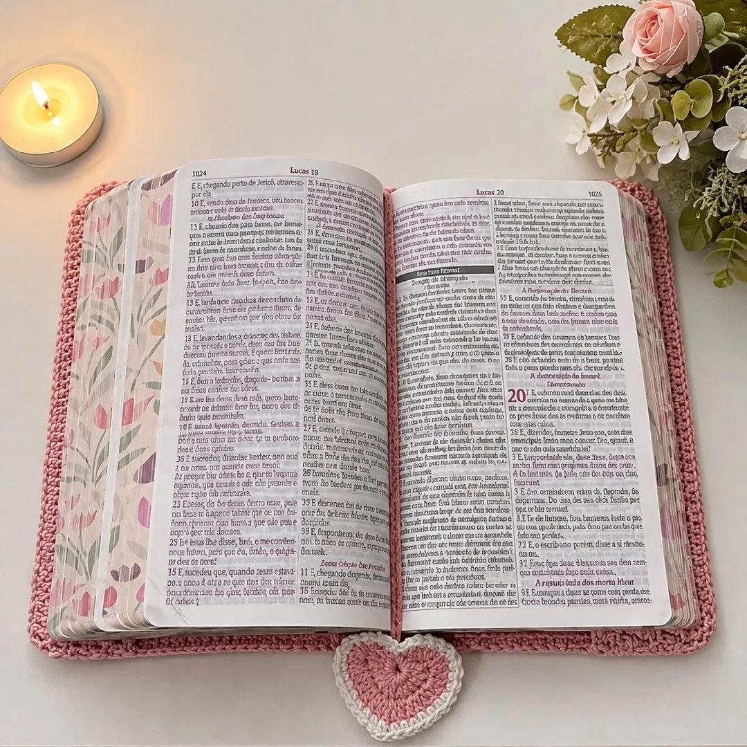 Capa para Bíblia em Crochê 📖🌷 - foto 4