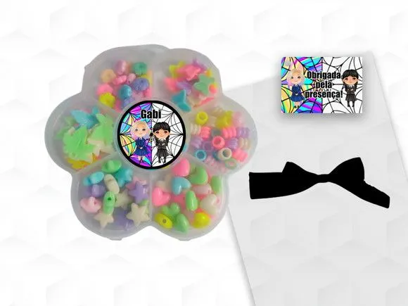 Kit Miçangas Wandinha Cute Personalizada - artesanato feito à mão por creativitybynina