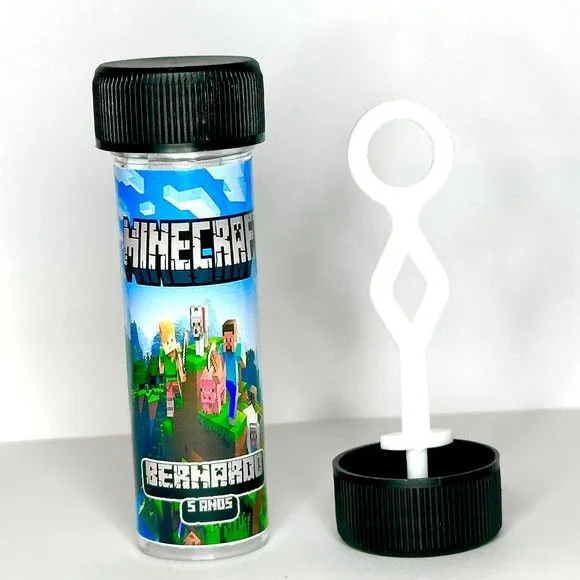 Bolinha de Sabão Minecraft Personalizada - artesanato feito à mão por Mi Papelaria Criativa