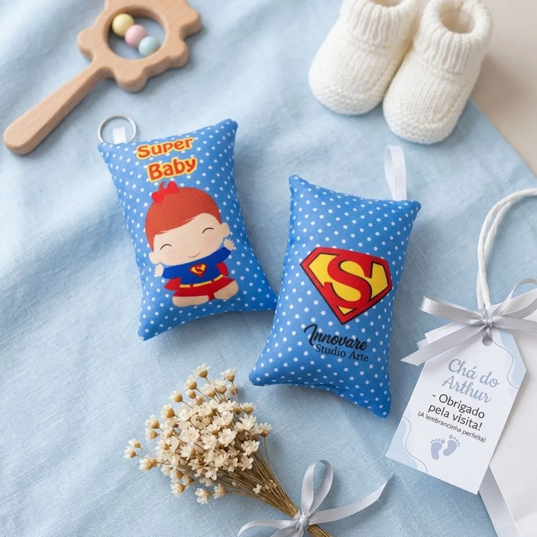 Chaveiro Almofadinha Super Baby Personalizado | Lembrancinha Infantil - foto 6