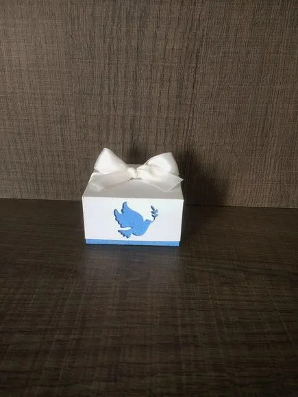 Caixinha para pão de mel batizado/comunhão - artesanato de Fina Essência Papelaria Personalizada