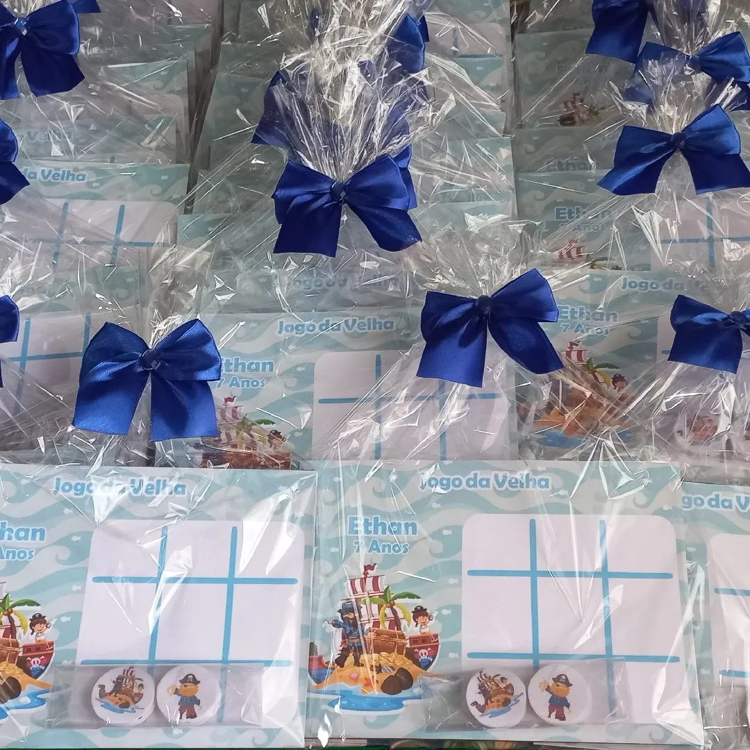 lembrancinha jogo da velha personalizado tema Pirata - foto 6