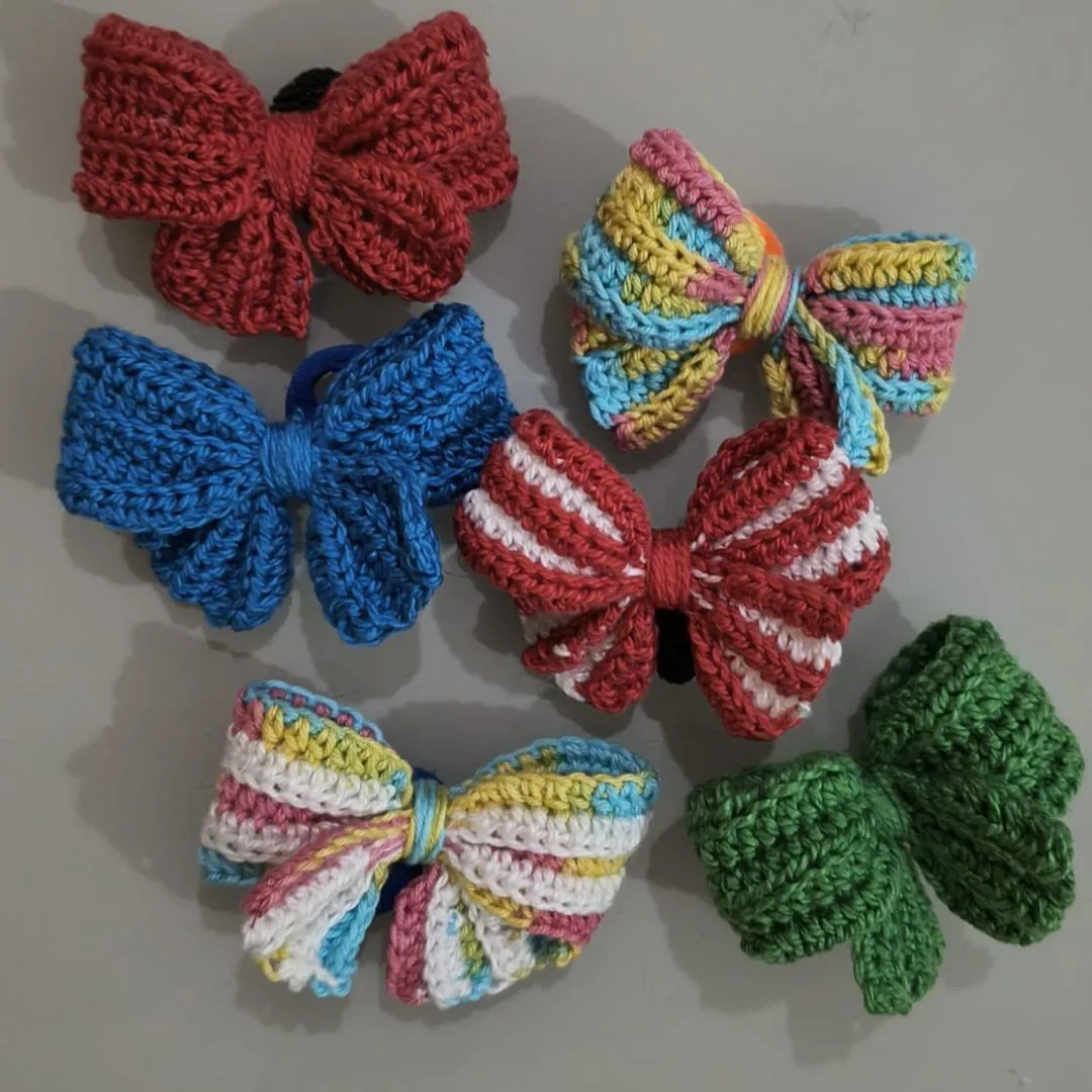 Xuxinha de crochê Laço - Kit 6 unidades - foto 2