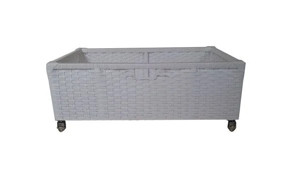 Cesto Gaveta Sintético Branco 60x60x30 - artesanato de Mundo Urbano