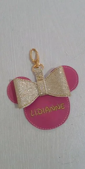 Chaveiro bordado MINNIE - com nome - foto 2
