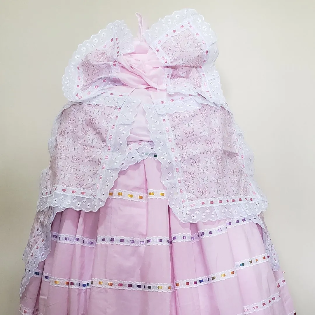 Saia Rosa de Umbanda e Candomblé - artesanato feito à mão por Ateliê Vitória Feita à Mão - Moda Afro