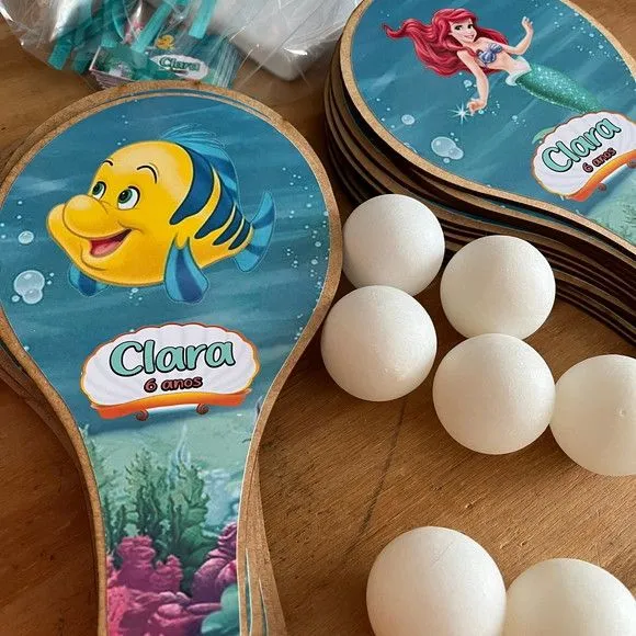 Raquete Ping Pong - Pequena Sereia - foto 2