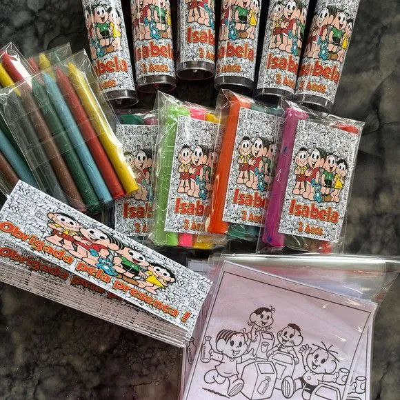 Kit Massinha + Giz + Bolha Turma da Monica Personalizado - foto 2