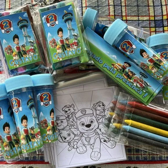 Kit Massinha + Giz + Bolha Patrulha Personalizado - foto 2