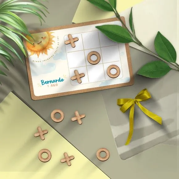 Jogo da Velha - Solzinho Personalizado - artesanato feito à mão por Mi Papelaria Criativa